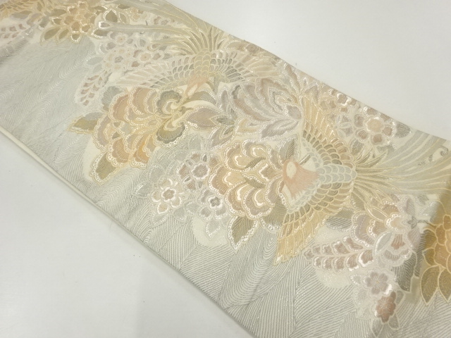 花鳥模様織出し袋帯